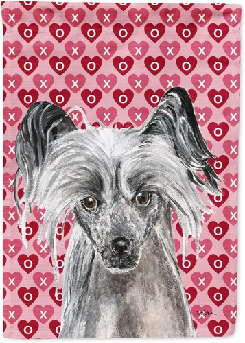 Vista 94 de Caroline's Treasures SS4484GF Bandera de jardín con diseño de bulldog inglés y corazones para el Día de San Valentín, bandera decorativa para patio