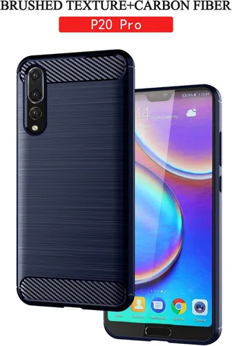 Vista 7 de Asuwish Funda para Huawei P20 Pro con protector de pantalla de vidrio templado y accesorios para celda, delgada y suave goma de silicona TPU Azul
