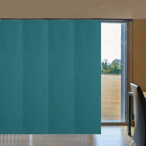 Vista 16 de LETAU - Persianas corredizas 100% opacas con riel, hechas verticalmente para ventanas grandes, puertas corredizas, espacios abiertos y divisores