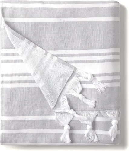 Vista 19 de Laguna Beach Textile Co. Toalla de playa suave turca, color azul azul, 10.16 oz/m²