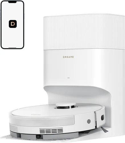 Vista 11 de DREAME D20 Air Plus Robot Vaccum and Mop Combo con succión de 20,000 Pa, tecnología antienredos, muelle de vaciado automático, limpieza profunda