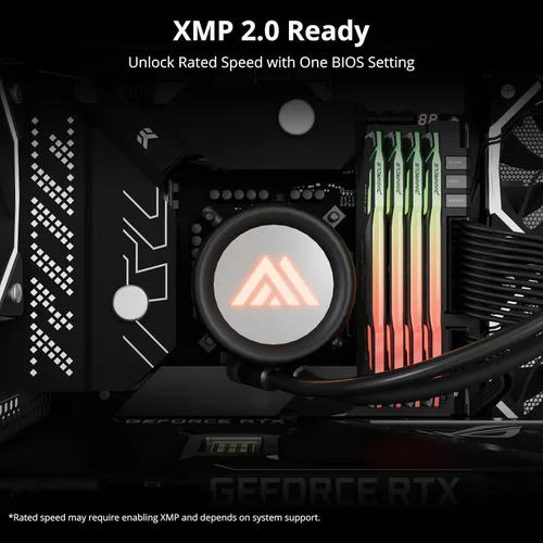 Vista 4 de Timetec Pinnacle Konduit RGB DDR4 3200MHz PC4-25600 CL16-18-18-38 XMP2.0 Overclocking 1.35V Módulo de memoria para PC de escritorio compatible