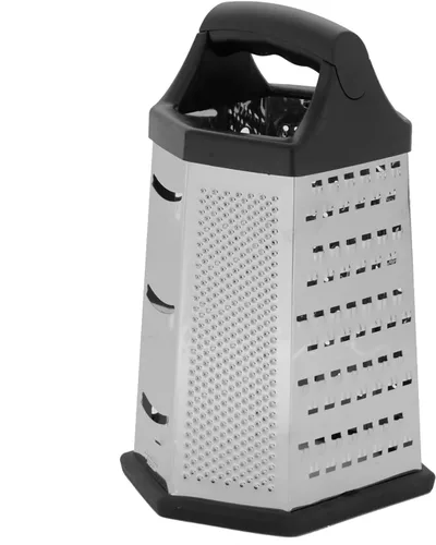 Vista 3 de Home Basics Rallador de queso de acero inoxidable de 6 caras, negro