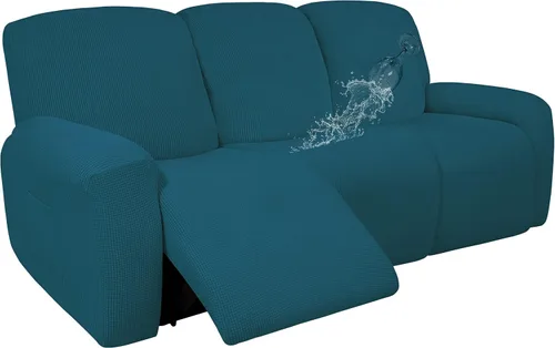 Vista 25 de Easy-Going - Funda 100 % impermeable doble para sofá reclinable, diseño jacquard, en 1 pieza, a prueba de derrames, para niños, mascotas, perros