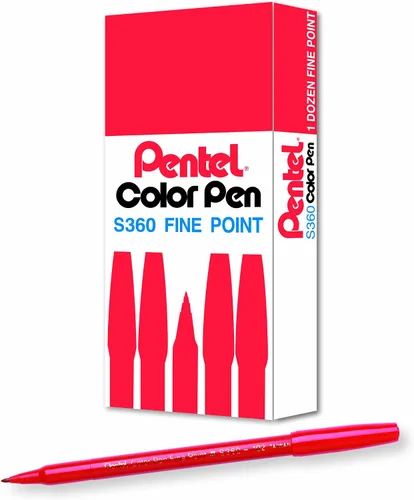 Vista 18 de Pentel Arts - Bolígrafo de color, beige, caja de 12 unidades (S360-124)