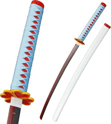 Vista 11 de Munetoshi 40.5 Steel Zenitsu Agastuma Nichirin Katana Demon Killer Samurai Sword Scabbard Cosplay Costumes