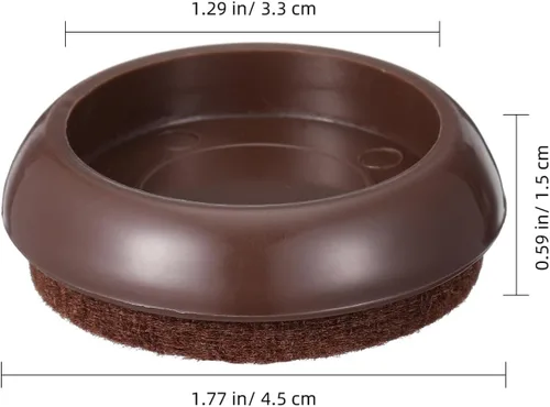 Vista 3 de Angoily Almohadillas y deslizadores de muebles para suelos de madera dura, 10 unidades de fieltro para patas de silla, almohadillas de movimiento