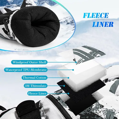 Vista 5 de clubone Guantes de invierno Guantes para hombres y mujeres, guantes de forro polar elásticos con tacto inteligente, guantes resistentes al viento