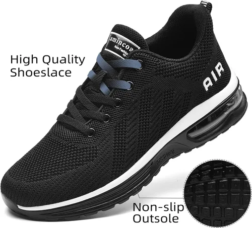Vista 5 de Lamincoa Tenis de correr para mujer, ligeros, con cojín de aire, para caminar, tenis para mujer