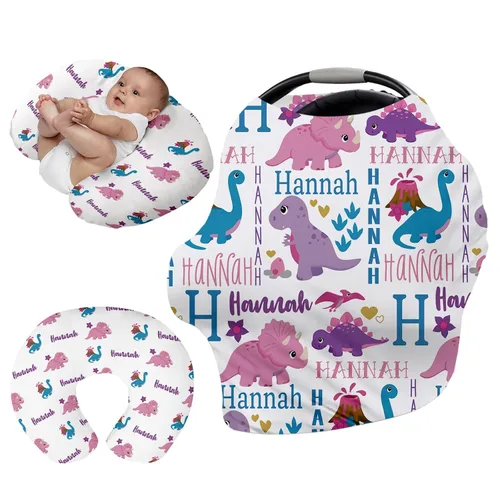 Vista 12 de Funda de asiento de automóvil personalizada para bebés, cubierta multiusos para asiento de automóvil con nombre, fundas de asiento de automóvil
