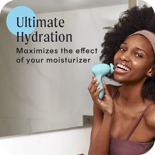 Vista 5 de Cosmopolitan Cepillo eléctrico de limpieza facial, limpiador de poros facial suave, cepillo giratorio y máquina de pulido Derma, limpiador facial