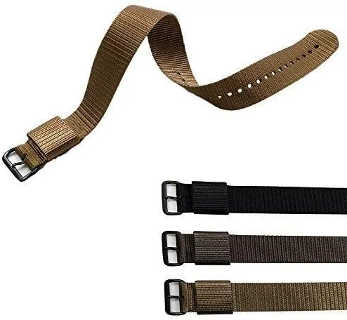 Vista 7 de MARATHON Correa de reloj de nailon balístico, grado militar con acero inoxidable, hebilla no magnética
