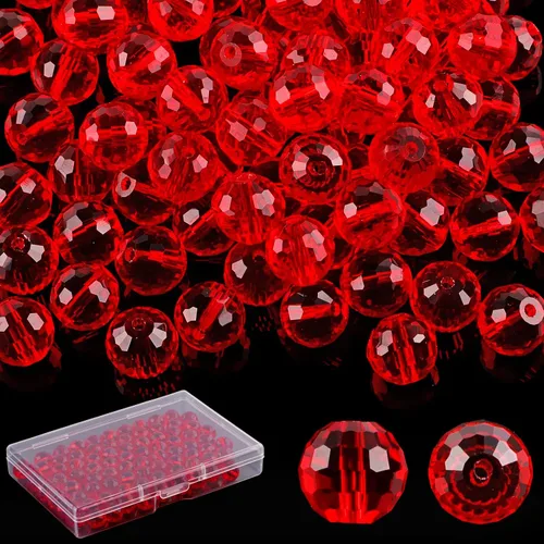 Vista 10 de Crystal Glass Beads for Jewelry Making, 80 Pcs Faceted Beads, 10 mm, AB AB-80