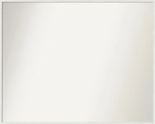 Vista 197 de Amanti Art Espejo de baño blanco para sobre el fregadero, 22 x 45 pulgadas, espejo de tocador rectangular blanco Lucie, marco de madera moderno