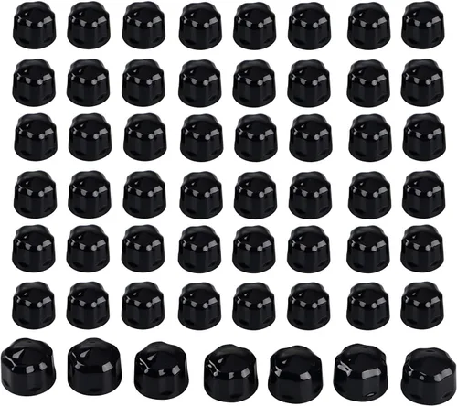 Vista 6 de 55 piezas de tapas de tornillo de motor negras para Harley Touring Electra Glides Road Glides Road Kings 1999-2016 y Softail 1999-2017