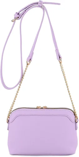 Vista 4 de Bolso cruzado pequeño con dos borlas con correa de cadena, bolso pequeño para mujer