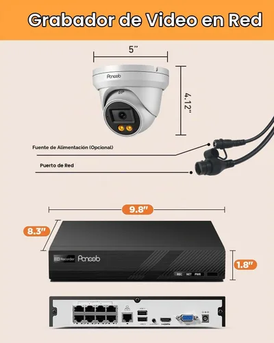 Vista 7 de Sistema PoE de la cámara de seguridad de 5MP NVR con 2TB HDD