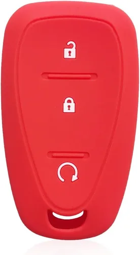 Vista 3 de Funda de silicona para llavero con control remoto sin llave para Chevrolet Menlo, Monza Tahoe, Spark Cavalier Bolt EV Traverse (negro)