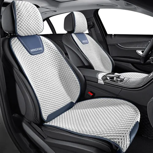 Vista 12 de Fundas de asiento de automóvil para Ford Mustang Mach-E, cojines de asiento transpirables, cómodos protectores de asiento delanteros y traseros de 5
