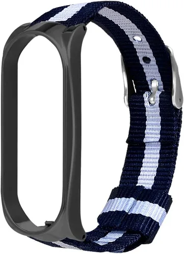 Vista 2 de Pulsera compatible con Xiaomi Mi Band 7, correa de repuesto de lona deportiva, ajustable, duradera, suave, ligera, compatible con Xiaomi Mi Band 7