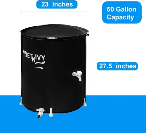 Vista 6 de Rain Barrel - Sistema de recolección de agua de lluvia plegable anticolapso, tanque de almacenamiento de agua portátil, captador de agua para jardín