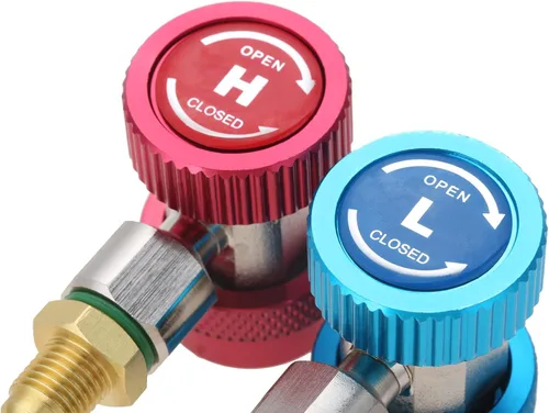 Vista 8 de Mtsoonig R134A - Adaptador de acoplador rápido, R134A R22 R12, AC R134A, acoplador rápido ajustable alto y bajo con R22 R12 R502 a R134A Adaptador