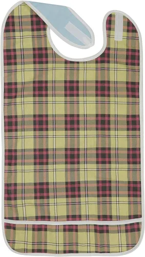 Vista 8 de Modaliv Babero para adultos, protector de ropa reutilizable, impermeable, atrapa migas, lavable a máquina