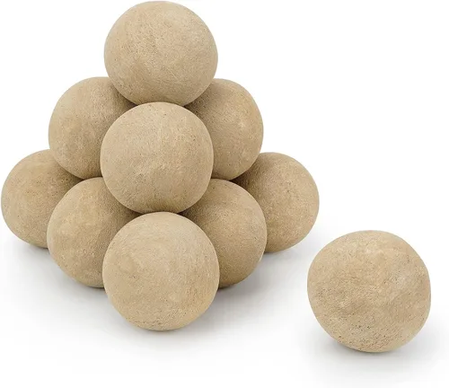 Vista 12 de Stanbroil Paquete de 12 bolas de cerámica, bolas mixtas de 4 tamaños para chimenea, accesorio moderno para chimenea interior o exterior, hogueras