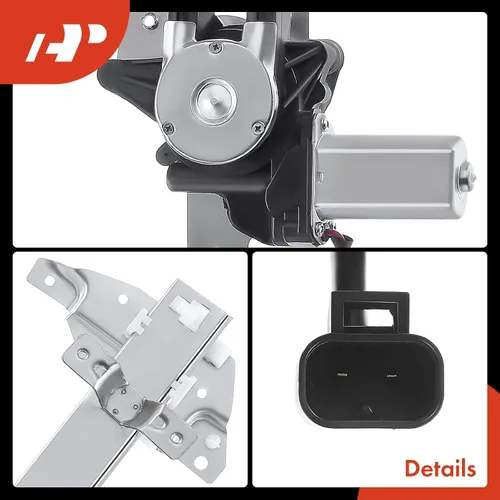 Vista 8 de A-Premium Elevalunas eléctrico con motor compatible con Pontiac Grand Prix 1997-2003 Sedan trasero izquierdo del lado del conductor