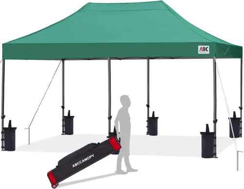 Vista 39 de ABCCANOPY Toldo Desplegable – Carpa/Toldo Portátil para Patio Exterior de 8 x 8 Pies, Resistente para Patio Trasero y Terraza con 4 Sacos de Arena