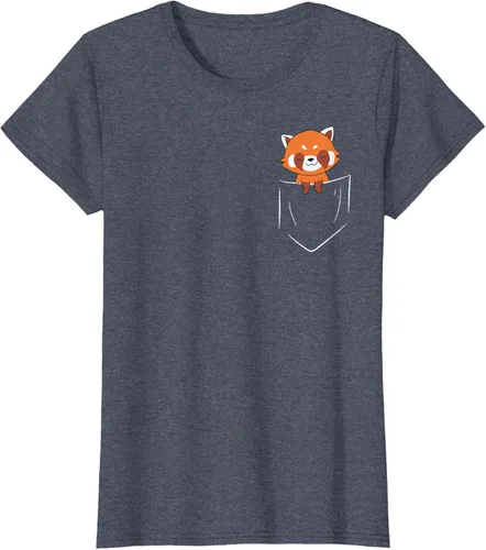 Vista 56 de Funny Red Panda In Pocket - Camiseta con bolsillo, Negro, S
