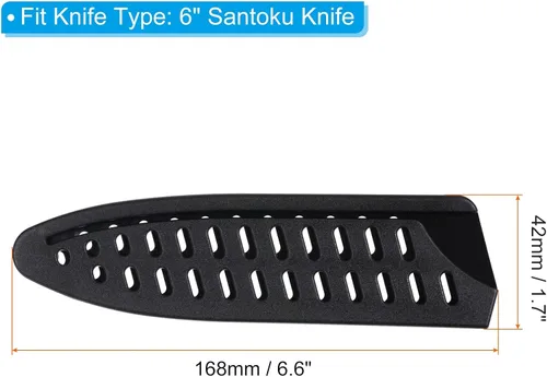 Vista 2 de PATIKIL Fundas de seguridad PP para cuchillo de chef de 6 pulgadas, paquete de 2 cuchillos, protector de filos, protector de cuchillas, funda