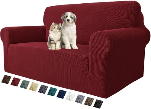 Vista 9 de MAXIJIN Funda elástica para silla con brazos, 1 pieza para sofá o silla de estar, funda antideslizante (31-46 pulgadas), protector de muebles que se