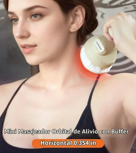 Vista 5 de Prime - Mini masajeador de terapia orbital de mano, masajeador de tejido profundo giratorio y vibratorio, herramienta de masaje ajustable