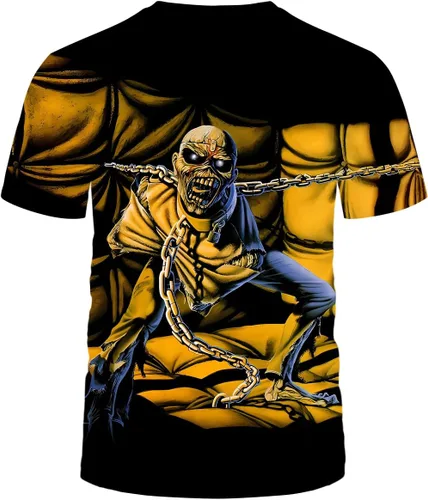 Vista 2 de ARTPETSPI Camiseta divertida con diseño de calavera