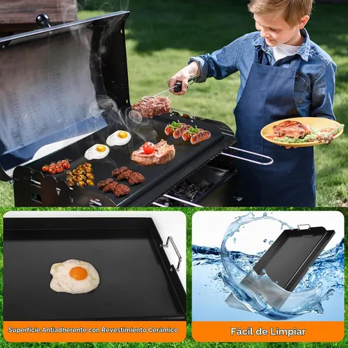 Vista 6 de Skyflame Parrilla universal de 23 x 16 pulgadas, con revestimiento cerámico