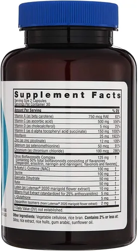 Vista 5 de Twinlab Ocuguard Plus - Suplemento para ojos con zinc, vitamina A, C y D - 60 cápsulas vegetales