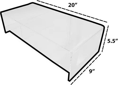 Vista 6 de Company Clear 0.197 in Deluxe Acrylic Monitor Stand para computadoras, monitores, portátiles, tabletas, uso de oficina, uso doméstico, escritorios
