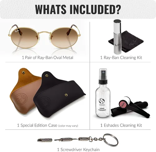 Vista 2 de Ray-Ban RB3547 Gafas de sol ovaladas para hombres y mujeres con kit oficial de gafas RAYBAN