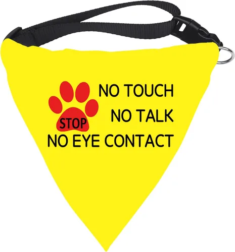 Vista 8 de JXGZSO Bandana para perro (DO NOT PET Y D) - Talla única (27.6 in x 13.4 in) - Fibra de poliéster suave - Estilo clásico - Patrón geométrico NO SE