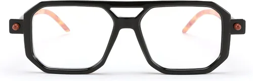 Vista 8 de FEISEDY Gafas de lectura vintage cuadradas con bloqueo de luz azul, para mujeres y hombres, de los años 70, planos, estilo aviador, Gafas B0090