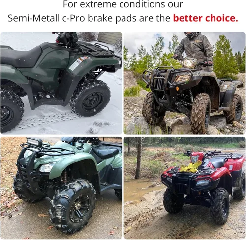 Vista 6 de JAVIK Pastillas de Freno Delanteras Semi-Metálicas Pro para Honda Rancher 420 Foreman 500 520 Rubicon 500 520 TRX250X TRX250EX