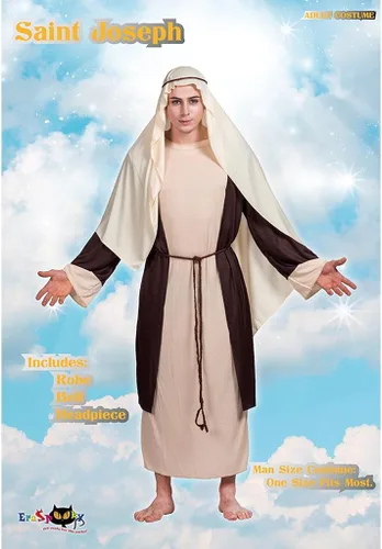 Vista 2 de EraSpooky Disfraz religioso bíblico de San José para hombre