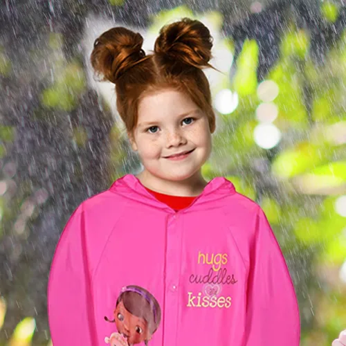 Vista 3 de Disney Gilr's Doc McStuffins (dragón congestionado) Rain Slicker (niño pequeño)