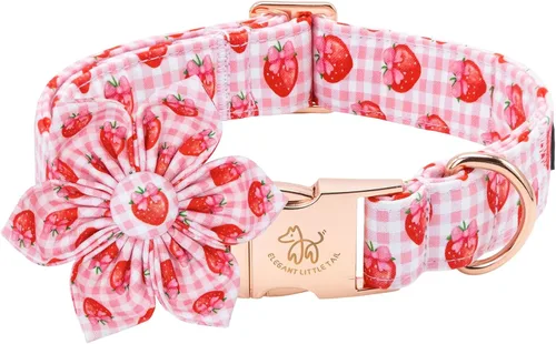 Vista 12 de Collar para perro Elegant little tail de otoño, collares para mascotas de Halloween con flor, lindo estampado de calabaza, collar para cachorro B