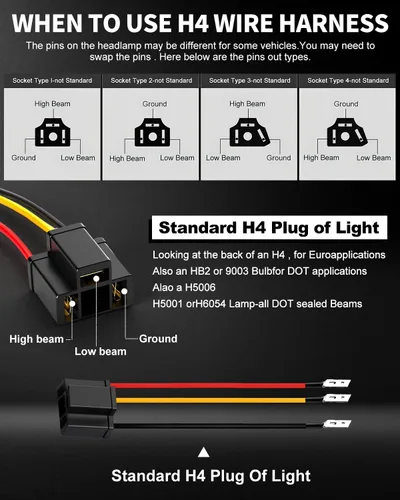 Vista 7 de Faros delanteros LED homologados por DOT de 4 x 6 pulgadas, 1000% más brillantes, 120W, compatibles con Kenworth T800 T600, Peterbilt 379