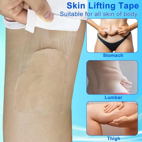 Vista 2 de Thigh Lift Tape for Loose Skin - Invisible Firming Patches for Legs, Reducing Thigh Friction - Lifting Patches for Sagging Skin, Stomach, Arms, Body