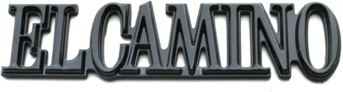 Vista 4 de 2 piezas para El Camino 1978-1987, emblema de panel de cuarto de panel, placa de identificación 3D, repuesto para El Camino (negro brillante)