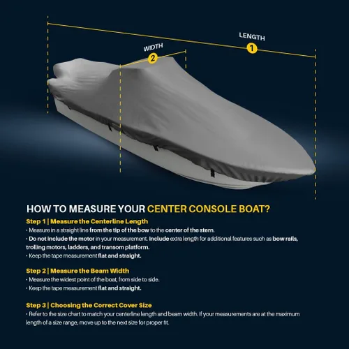 Vista 8 de Seal Skin Covers Funda Universal para Barco, Cubierta Impermeable de Grado Marino para 12'-14' L y Hasta 68" W, De Servicio Pesado y Resistente a