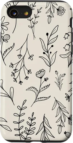 Vista 18 de Sand Beige Wildflower Floral Pattern Case for iPhone 16